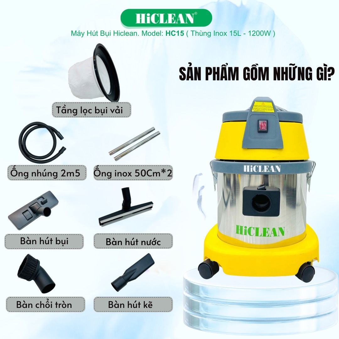 Máy hút bụi công nghiệp HiClean HC15