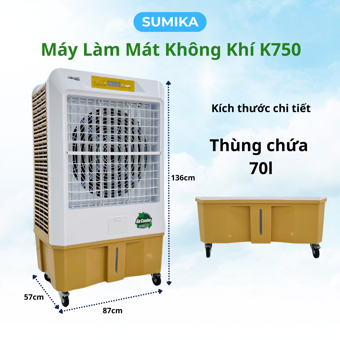 Máy làm mát không khí Sumika K750, công suất 380W