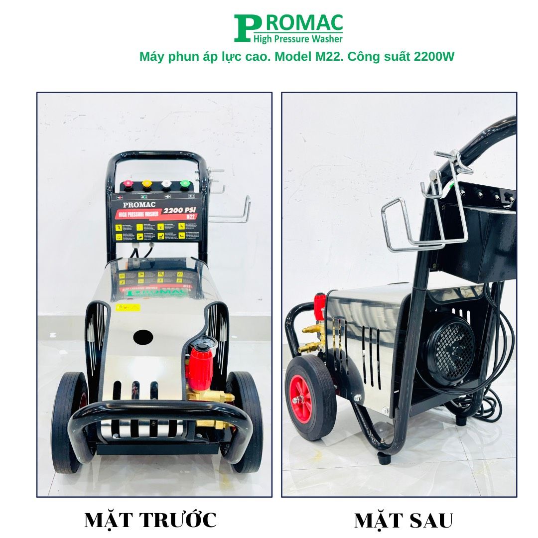 Máy rửa xe cao áp Promac M22, công suất 2200W, 150 bar