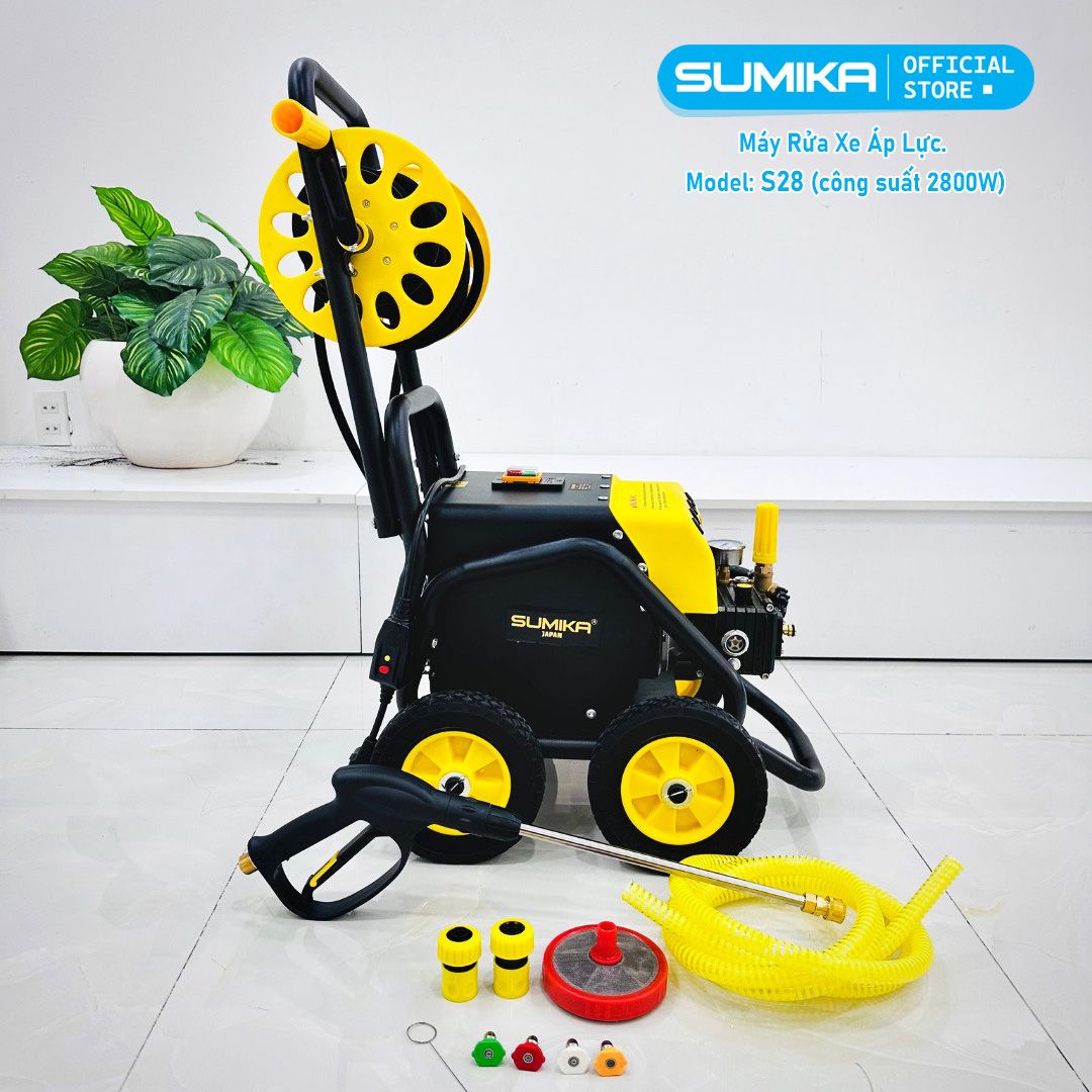 Máy xịt rửa cao áp SUMIKA S28, công suất 2800W