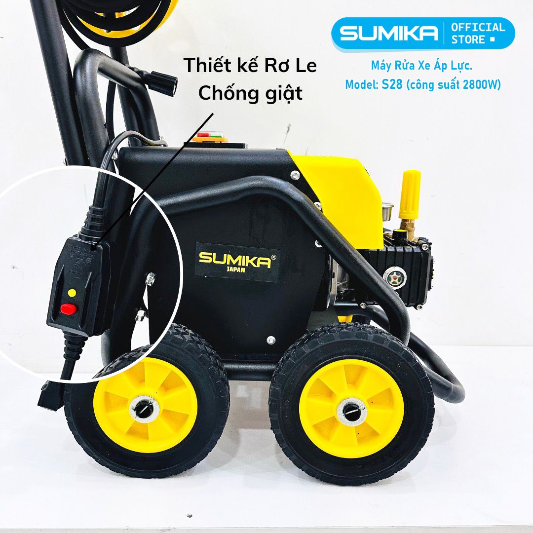 Máy xịt rửa cao áp SUMIKA S28, công suất 2800W