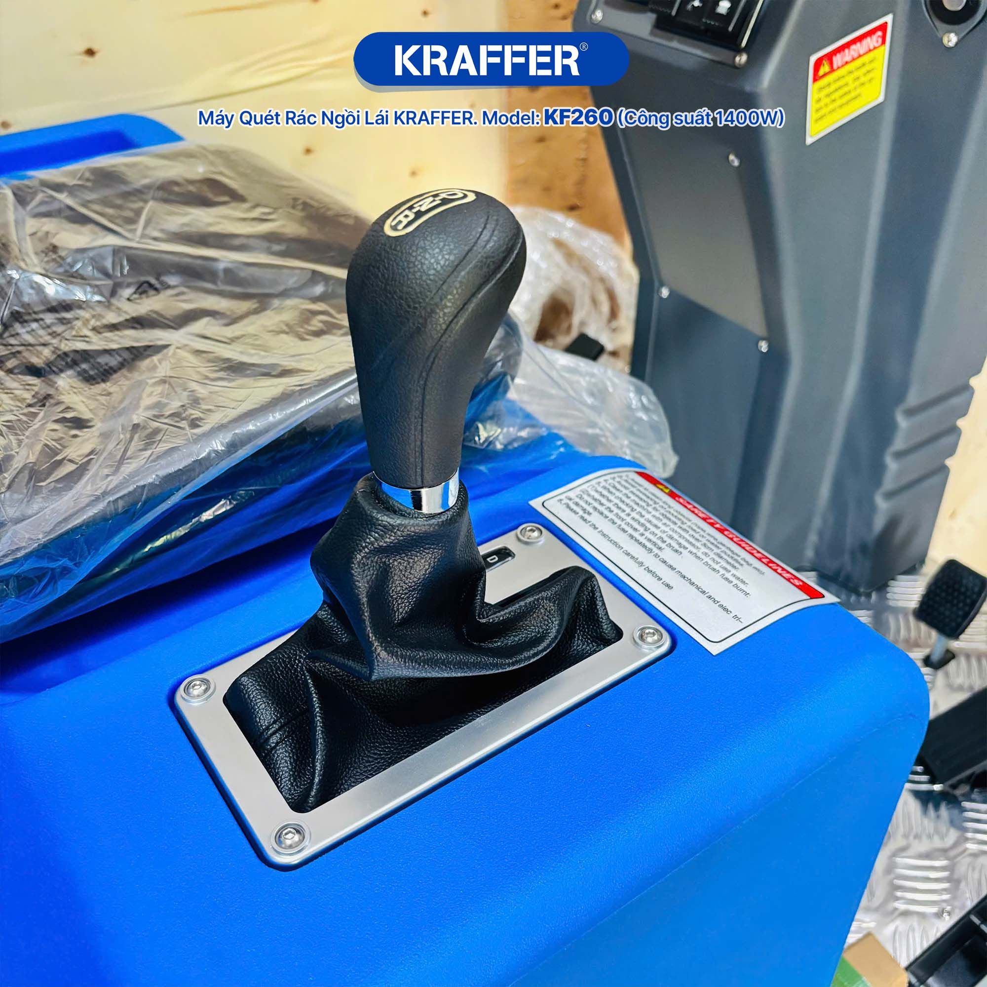 Máy quét rác ngồi lái KRAFFER KF260 dùng bình