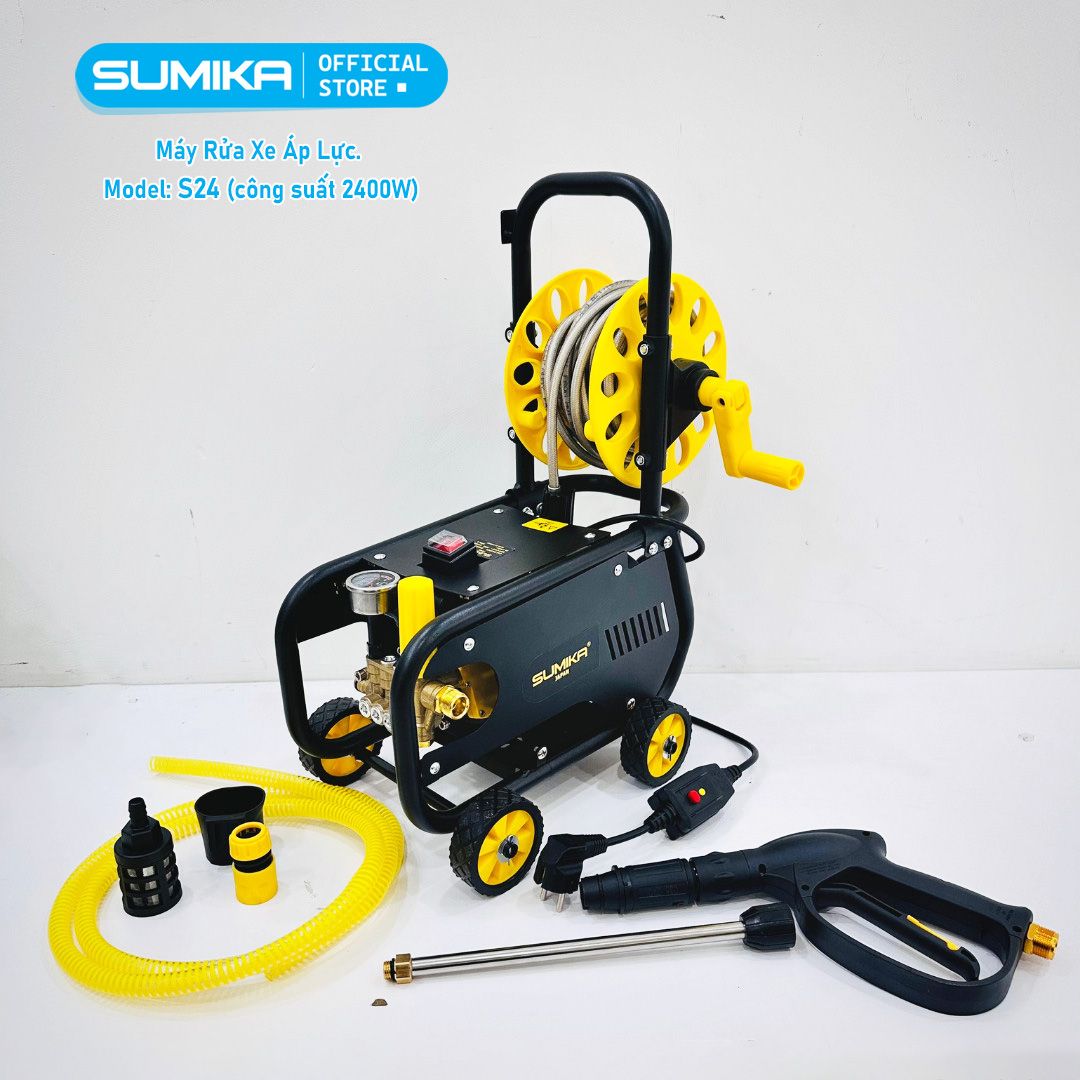 Máy rửa xe áp lực SUMIKA S24, công suất 2400W