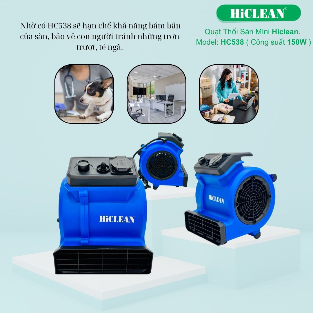 Quạt thổi sàn mini HiClean HC538