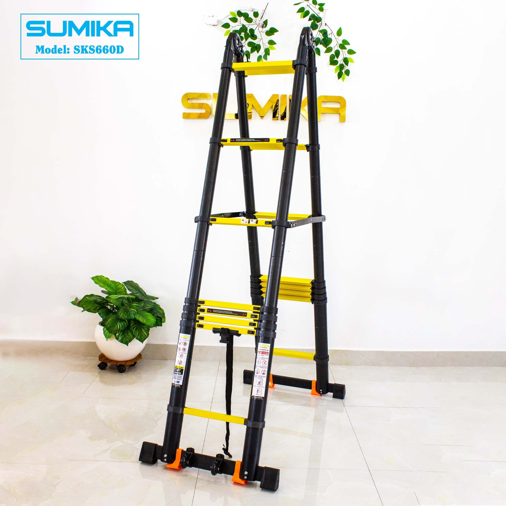 Thang nhôm rút đôi SUMIKA SKS660D (3.3M+3.3M) - Sơn tĩnh điện