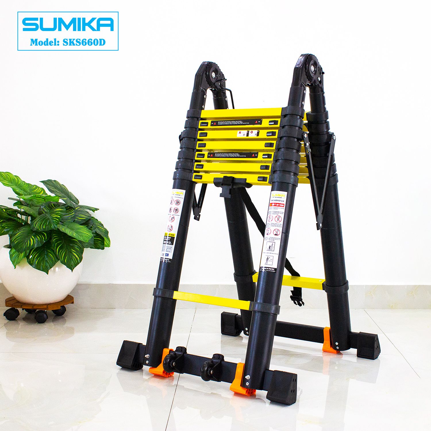 Thang nhôm rút đôi SUMIKA SKS660D (3.3M+3.3M) - Sơn tĩnh điện