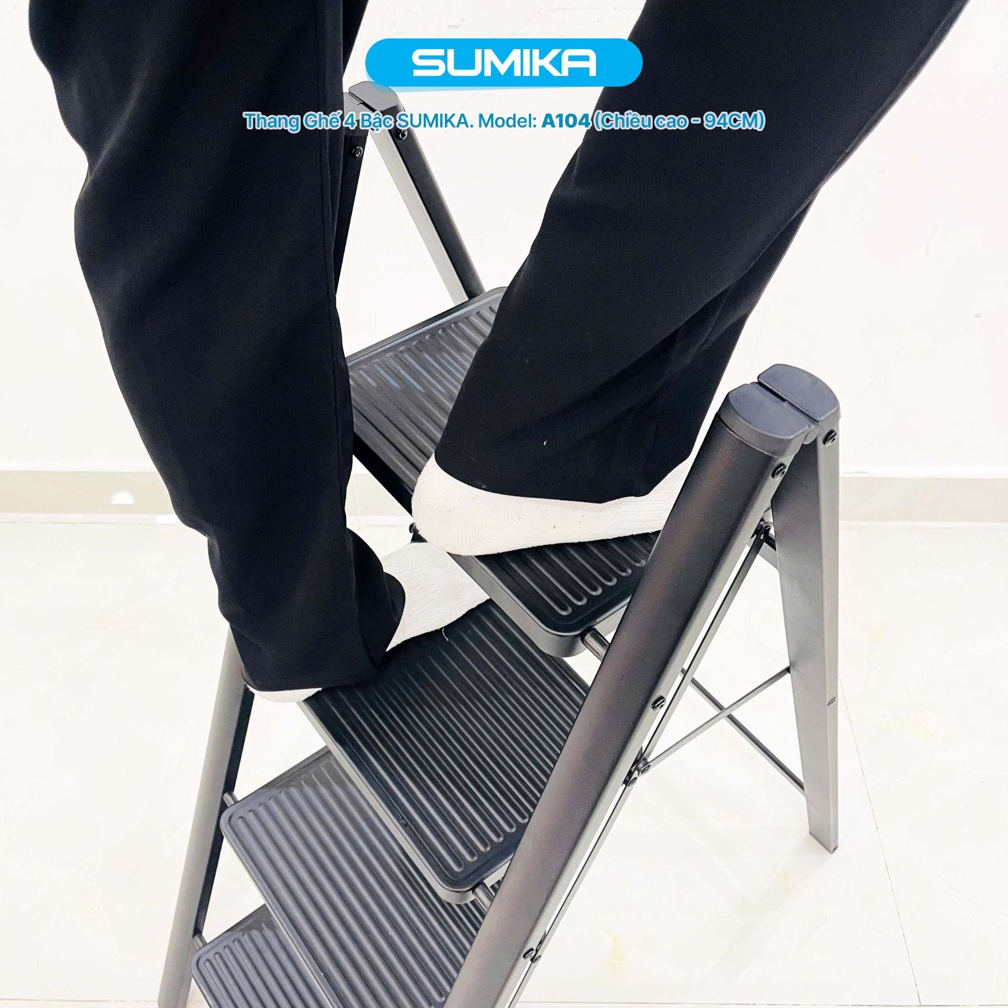 Thang nhôm ghế 4 bậc SUMIKA A104