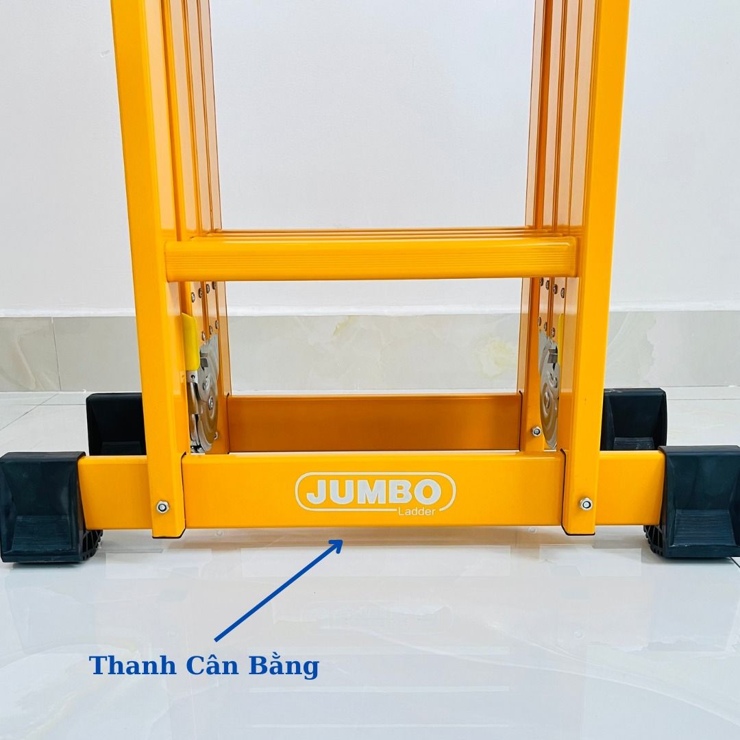 Thang nhôm gấp 4 đoạn JUMBO B304, chữ A cao 2.35m