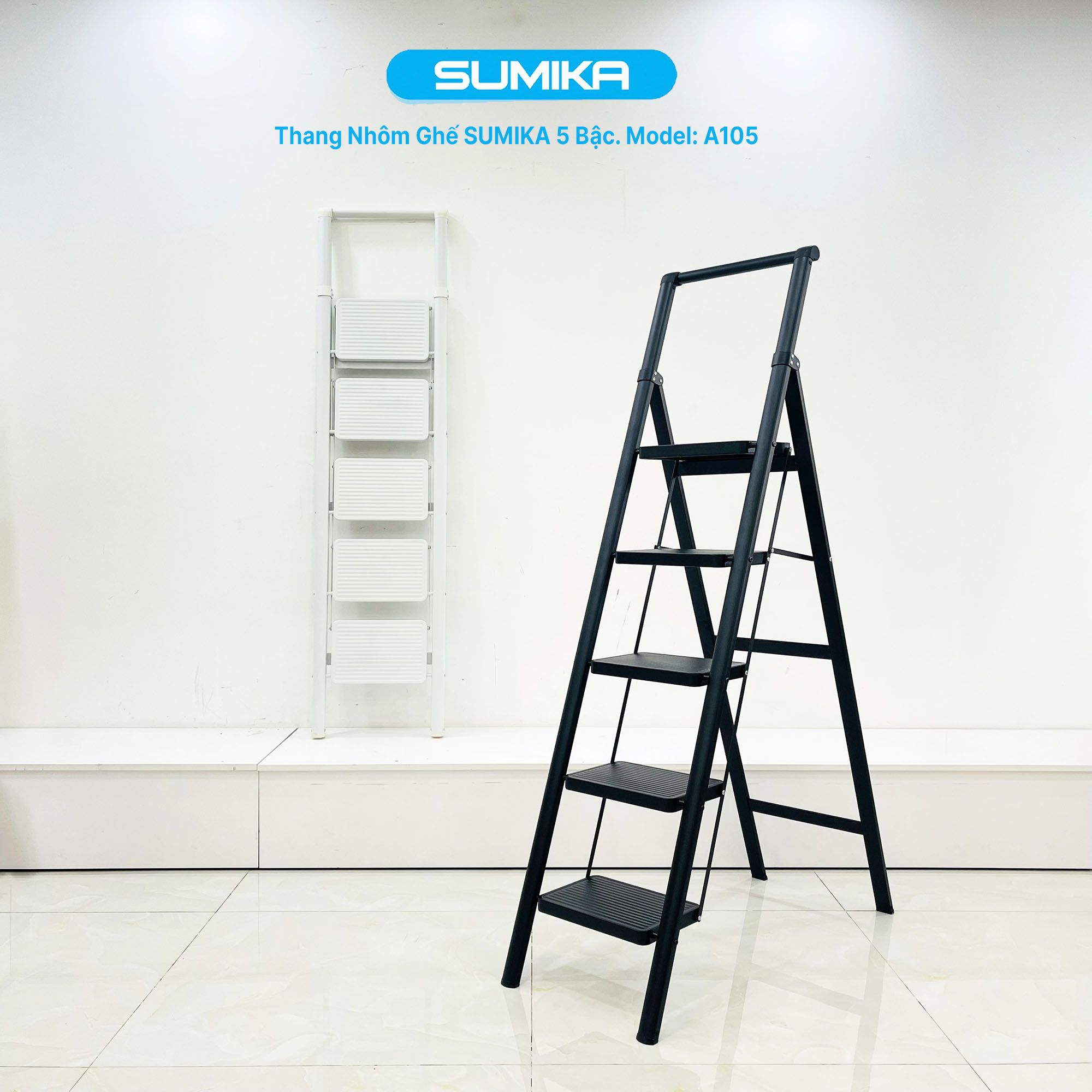 Thang nhôm ghế 5 bậc SUMIKA A105