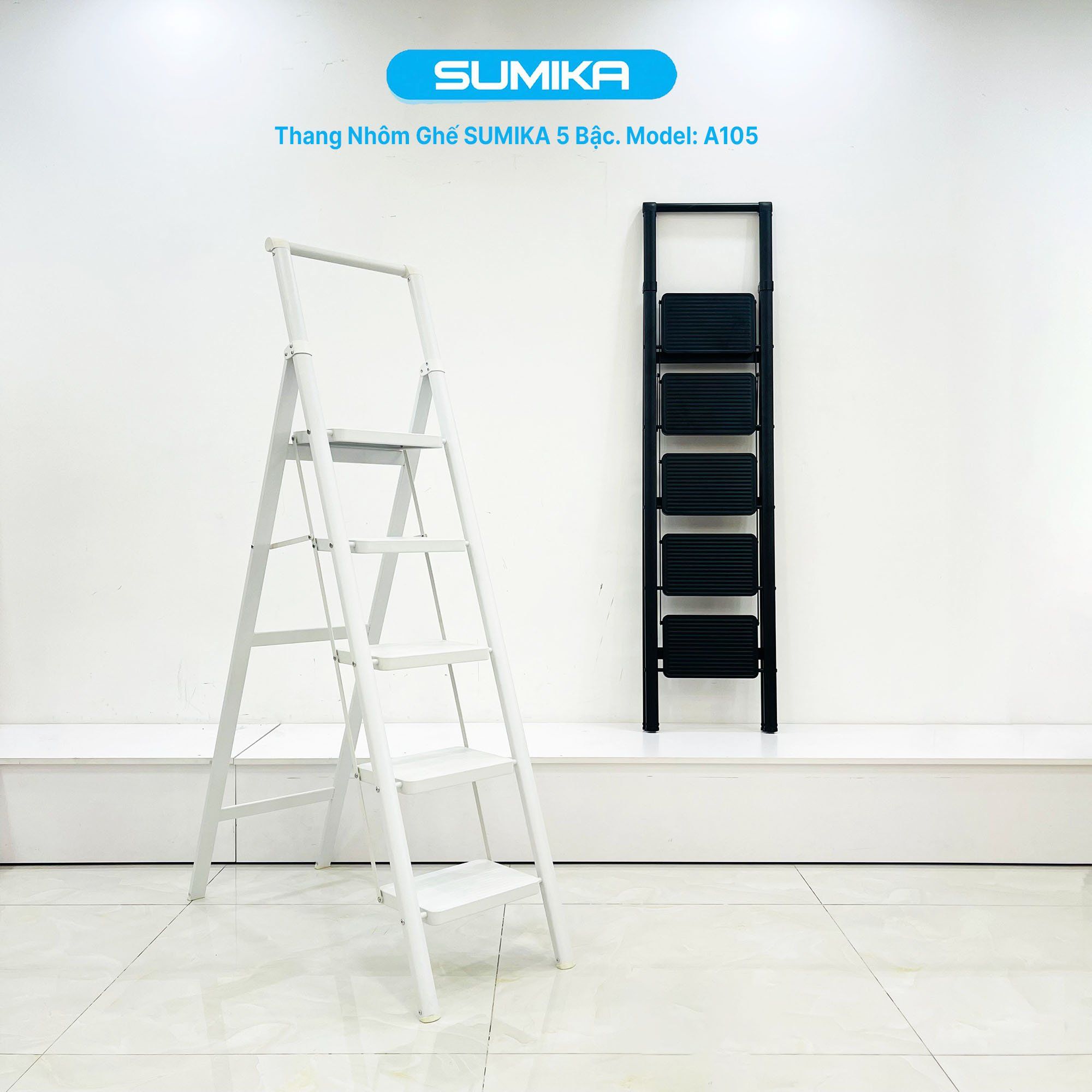 Thang nhôm ghế 5 bậc SUMIKA A105