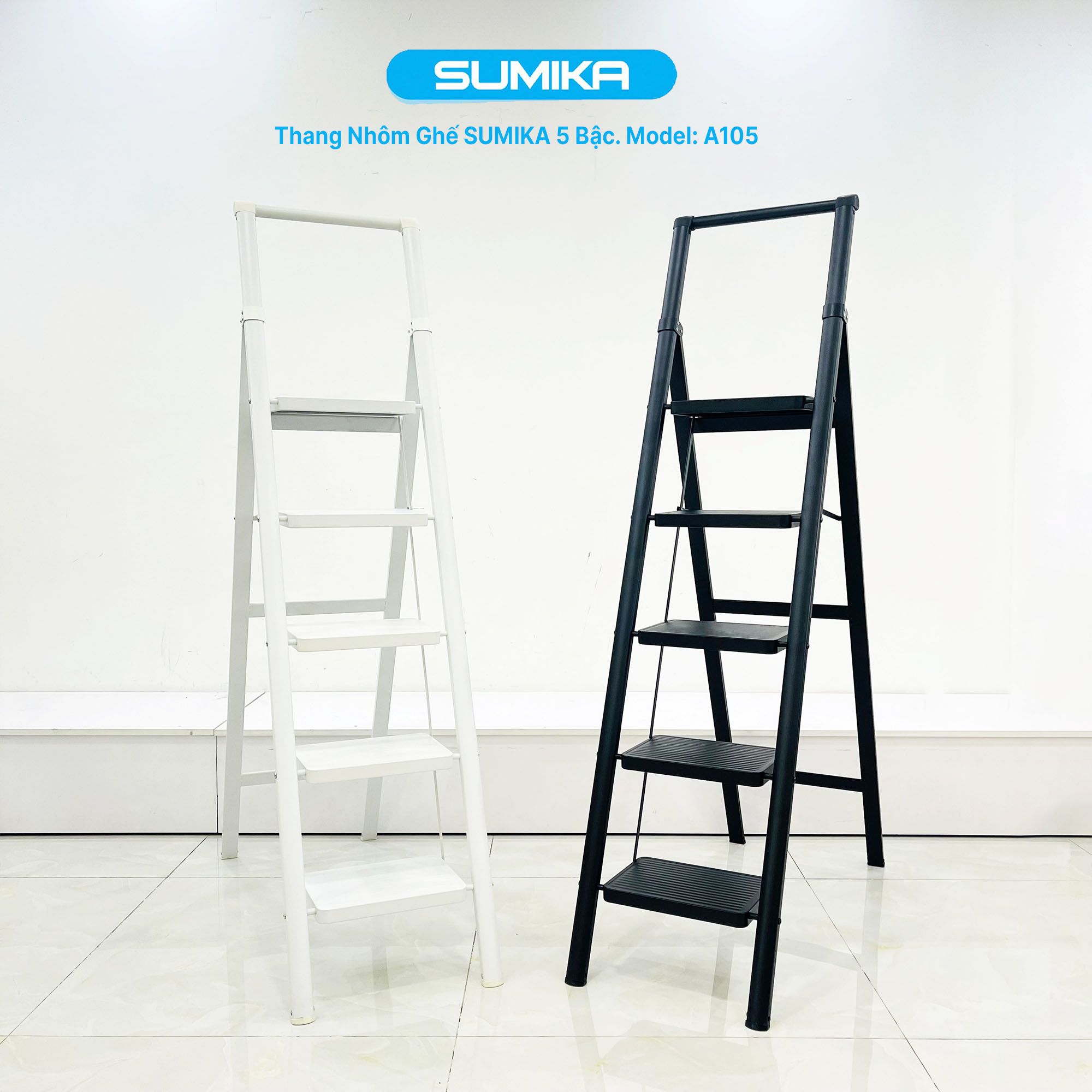 Thang nhôm ghế 5 bậc SUMIKA A105