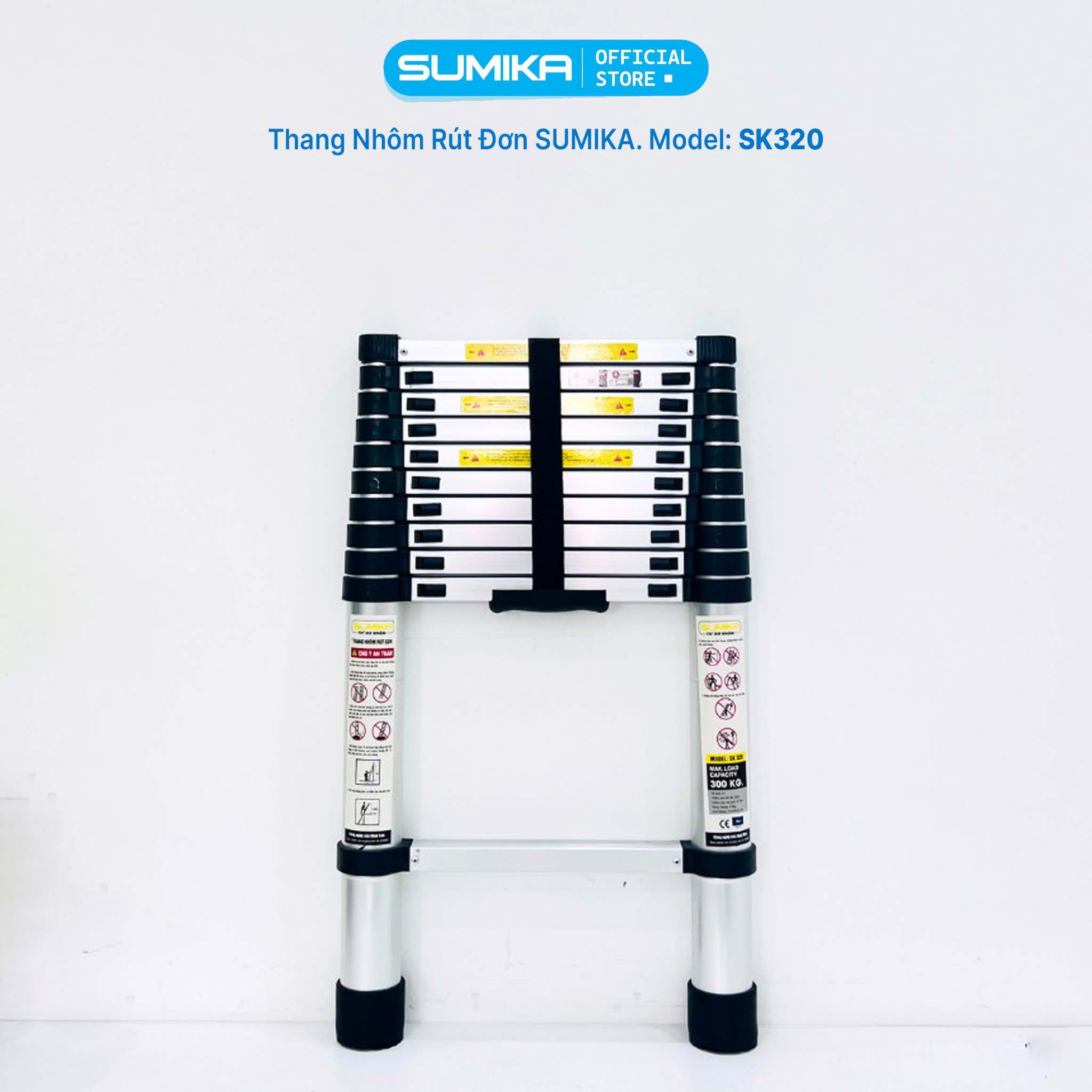 Thang nhôm rút đơn SUMIKA SK320, chiều cao 3.2m