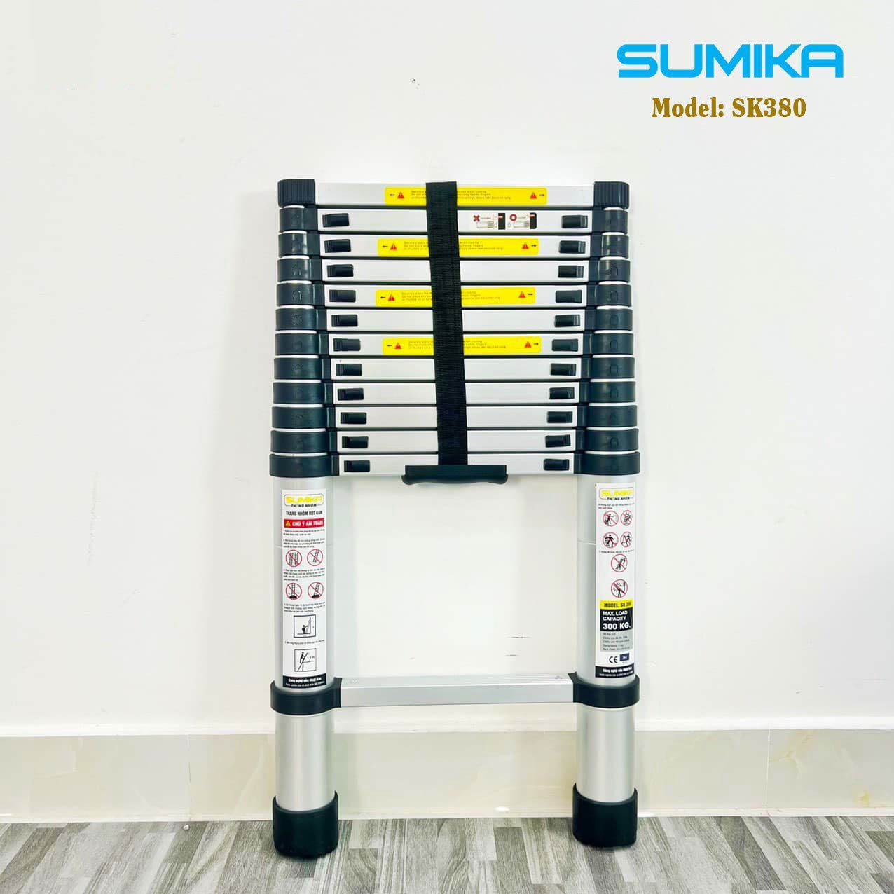 Thang rút nhôm đơn SUMIKA SK380 (cao 3.8m)