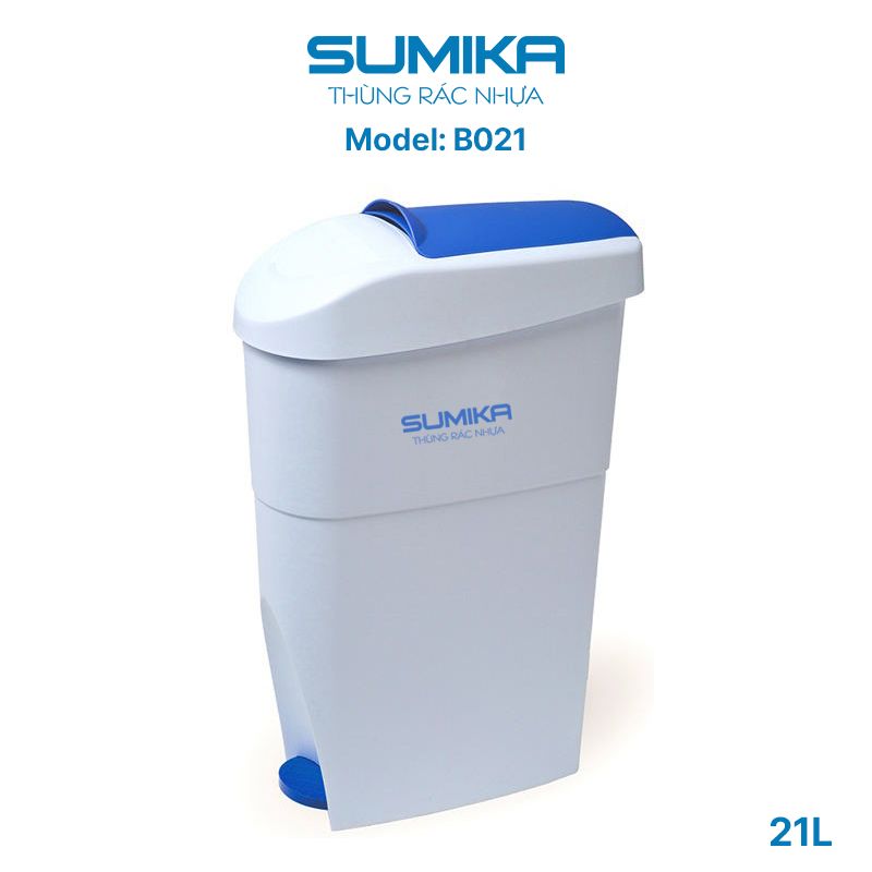 Thùng rác nhựa Toilet SUMIKA B021, dung tích 21L