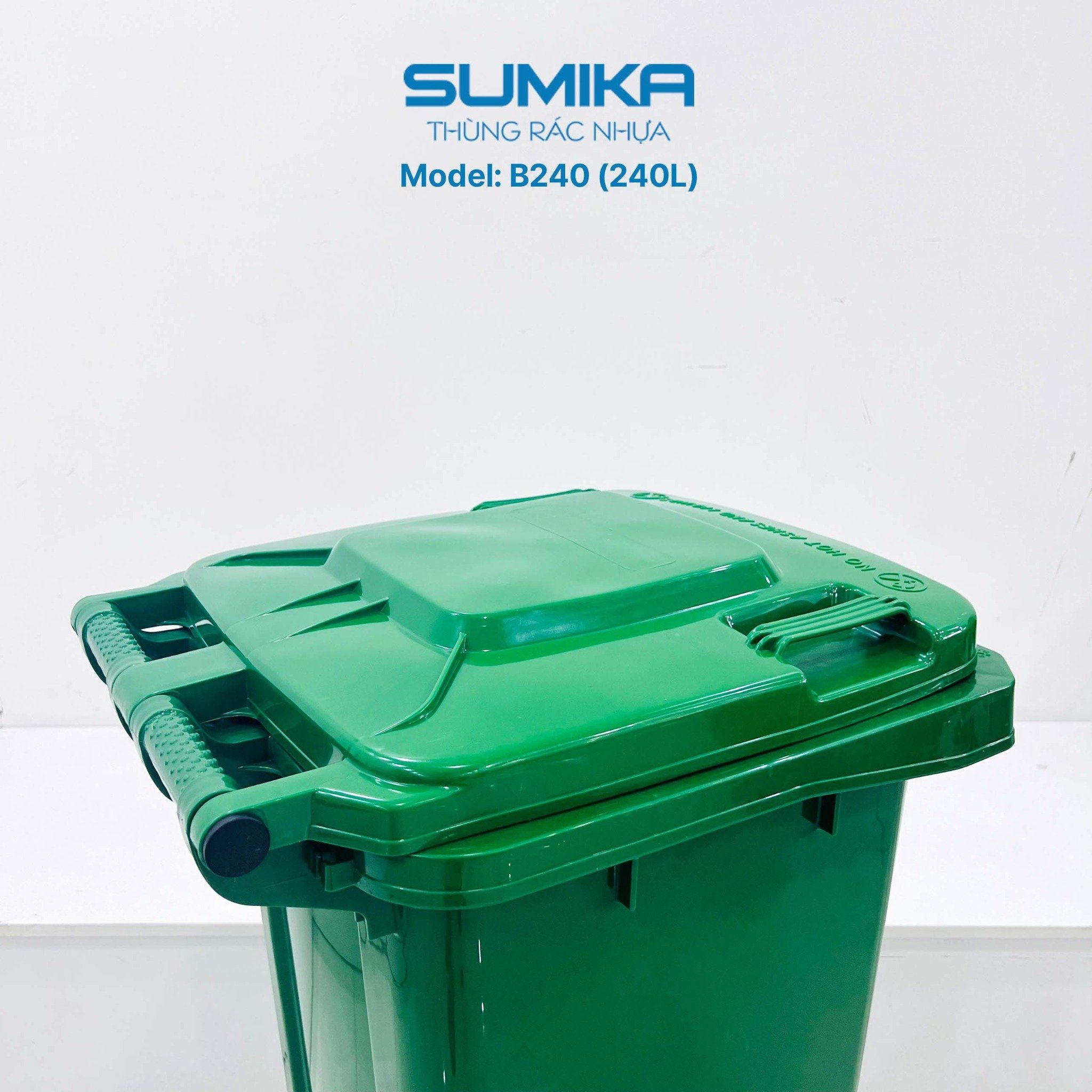 Thùng rác nhựa SUMIKA B240, thùng chứa 240L