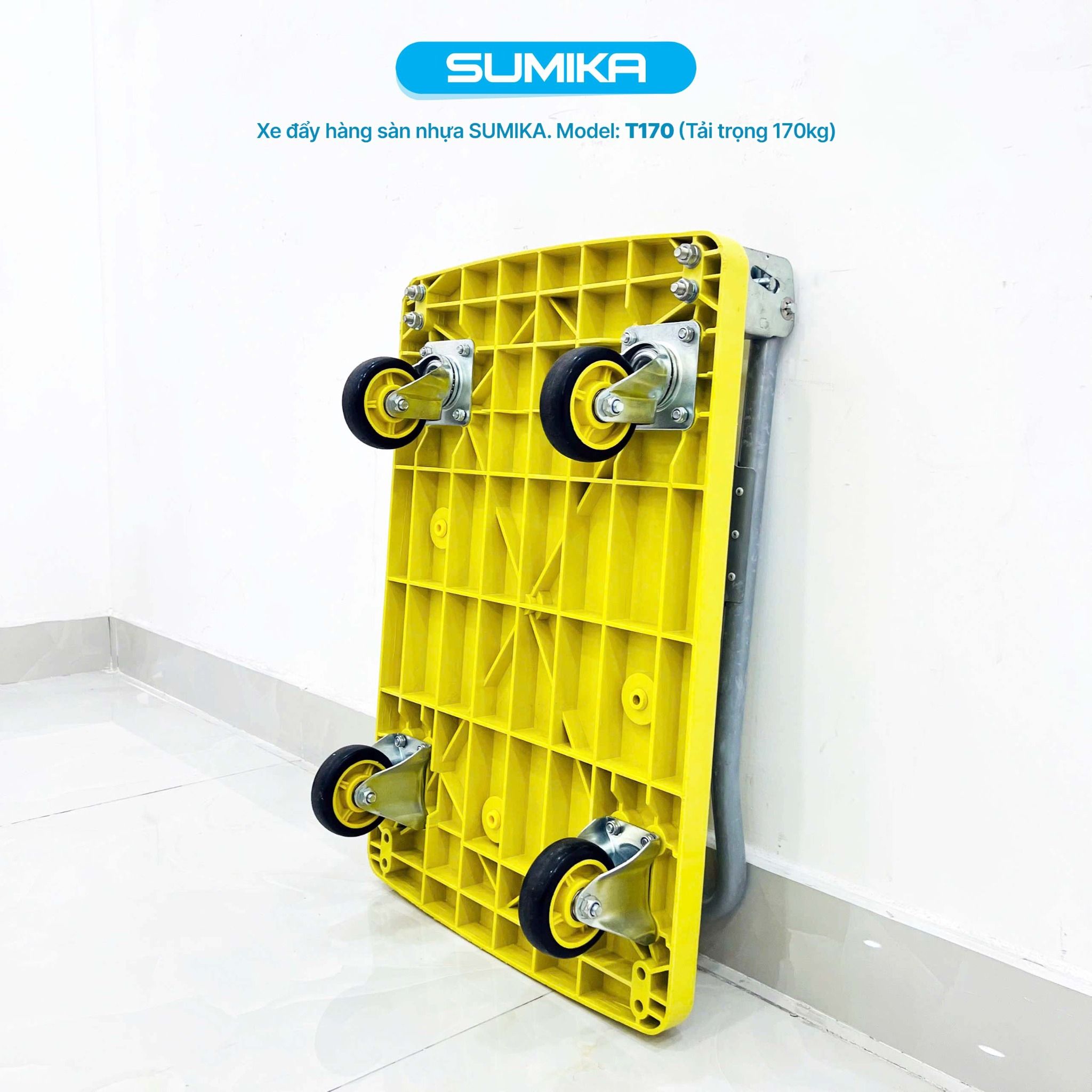 Xe đẩy hàng sàn nhựa SUMIKA T170, tải trọng 170kg
