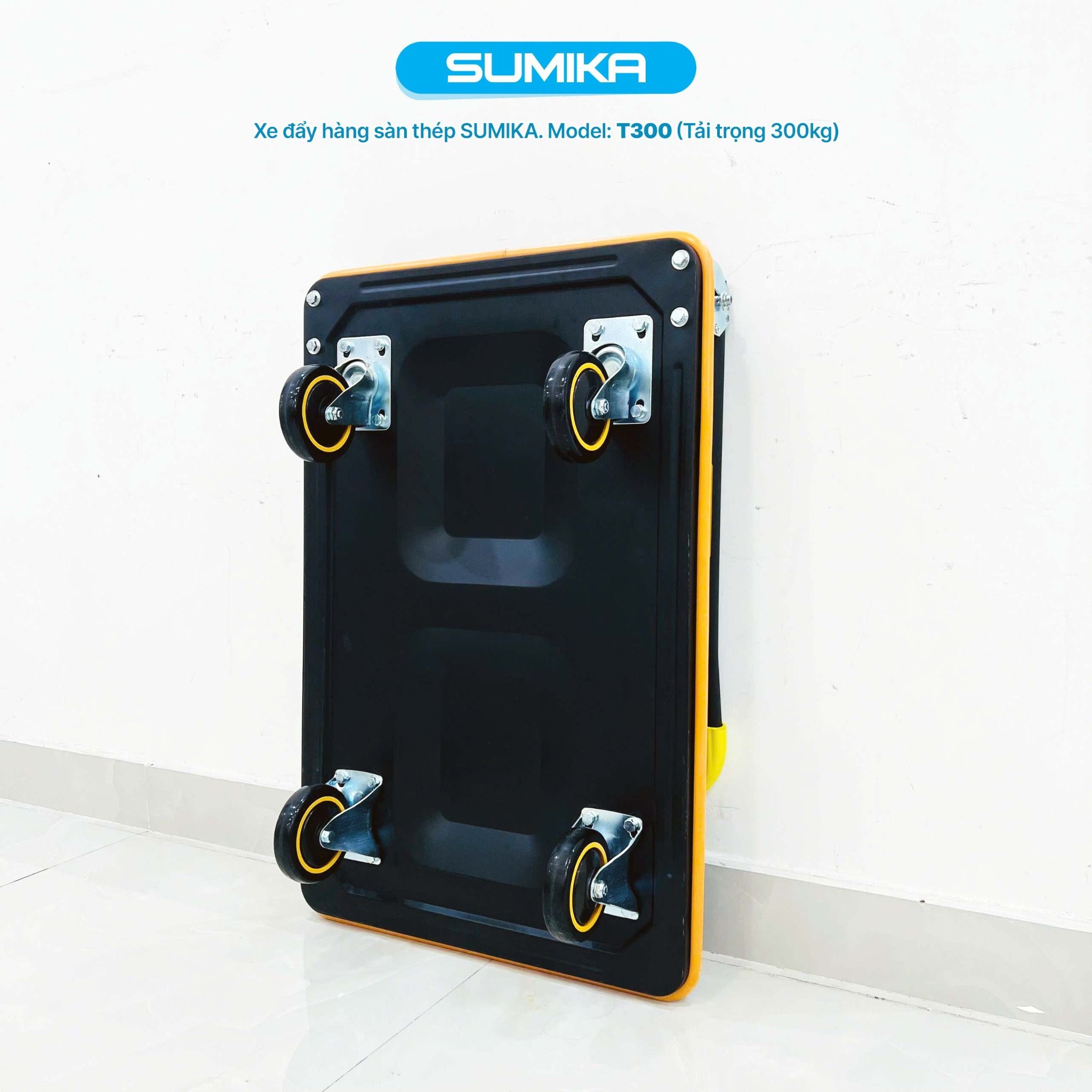 Xe đẩy hàng sàn thép SUMIKA T300, tải trọng 300kg