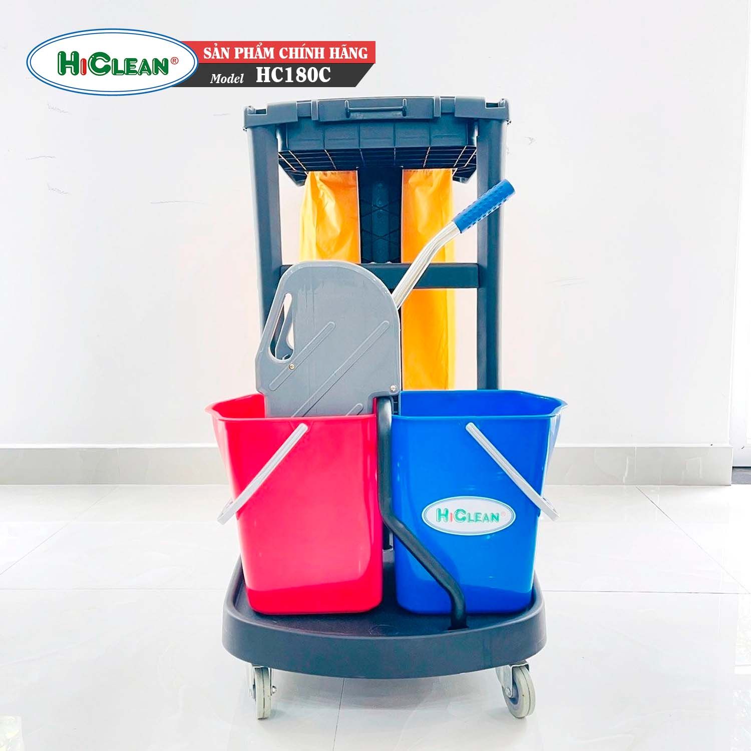 Xe đẩy làm vệ sinh HiClean HC180C