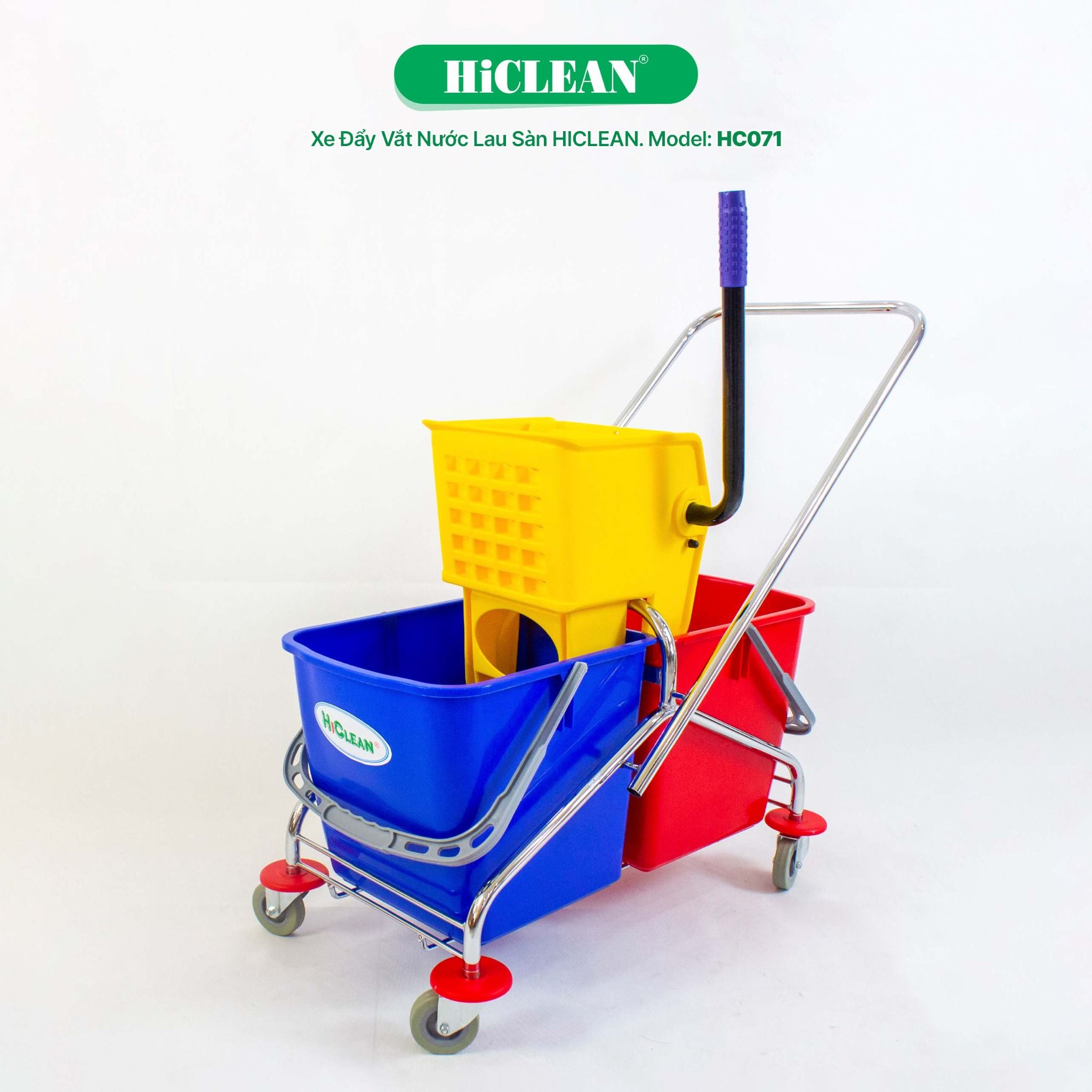 Xe đẩy vắt nước lau nhà HiClean HC071