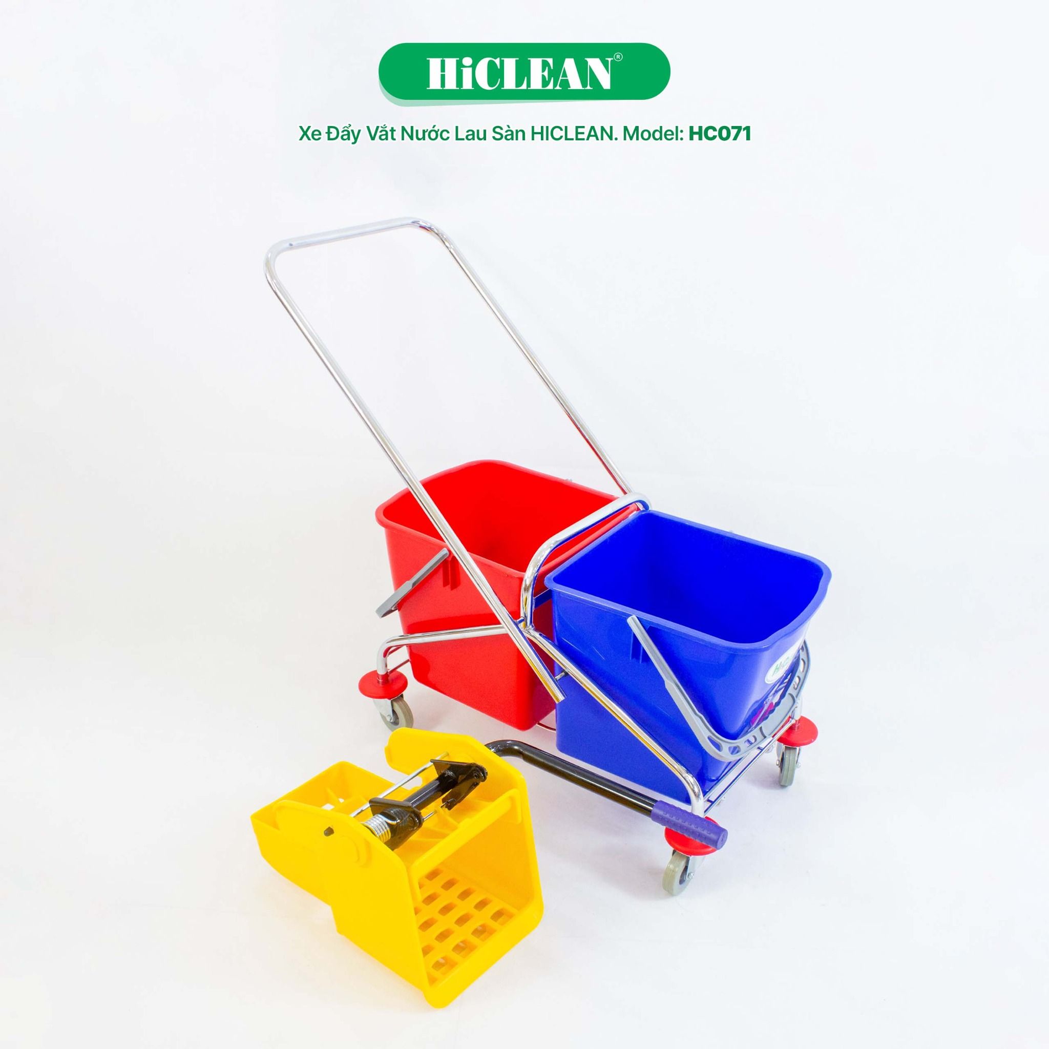 Xe đẩy vắt nước lau nhà HiClean HC071