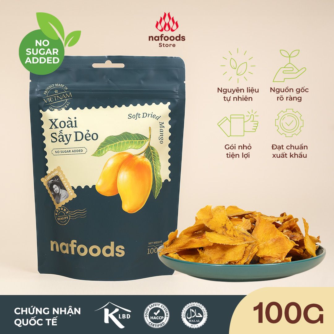  Xoài sấy dẻo không đường - Túi 100g 