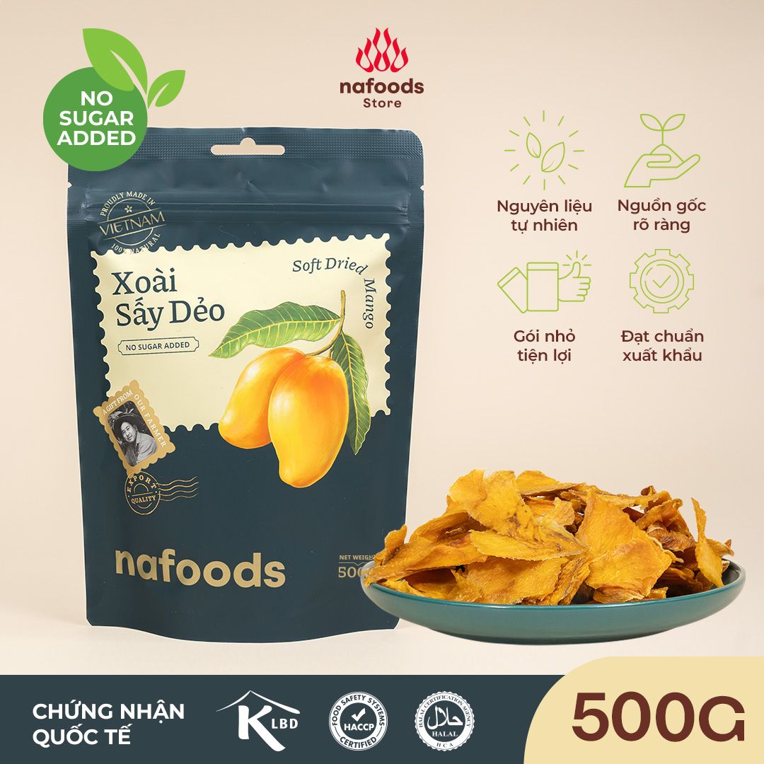  Xoài sấy dẻo không đường - Túi 500g 