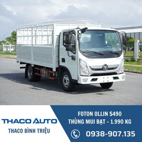 Xe tải Thaco 1.9 tấn | Foton Ollin S490 | Thùng mui bạt 