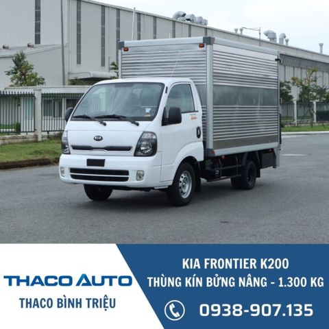 Xe tải KIA Frontier K200 | Thùng kín bửng nâng | 1.3 tấn