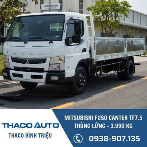 Xe tải Mitsubishi 3.5 tấn | Fuso Canter TF7.5 | Thùng lửng 