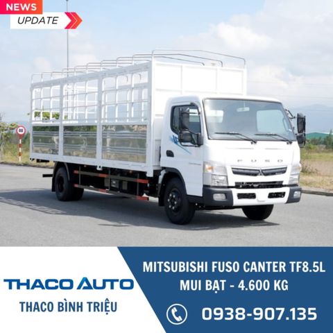 Xe tải Mitsubishi 5 tấn | Fuso Canter TF8.5L | Thùng mui bạt 