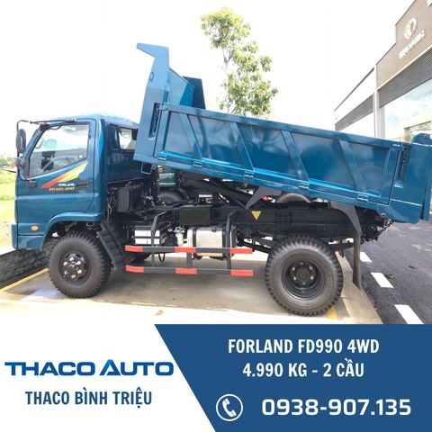 Xe ben Thaco Forland FD990 4WD  Xe ben Thaco 5 tấn 2 cầu 