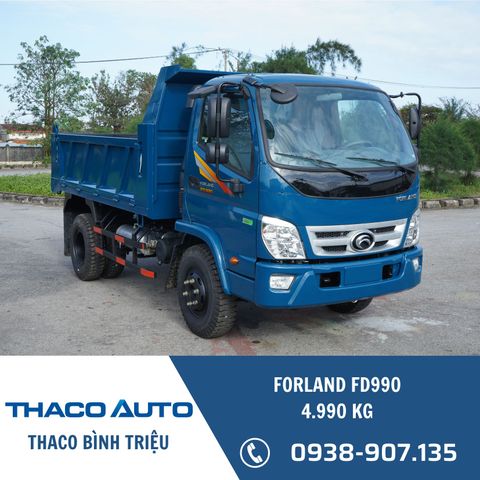 Xe ben Thaco Forland FD990 | Xe ben Thaco 5 tấn 4 khối 