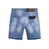 Quần Short Jean Nam Wash Block Form Slim