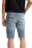 Quần Short Jeans Slim Torned Blue Wash