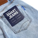 Quần Short Smart Jean Nam Blue Ripped Form Smart Fit