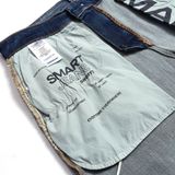 Quần Short Smart Jean Nam Blue Ripped Form Smart Fit