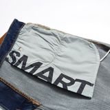 Quần Short Smart Jean Nam Blue Ripped Form Smart Fit