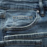 Quần Jeans Skinny Wash Ripped Paint Splatter
