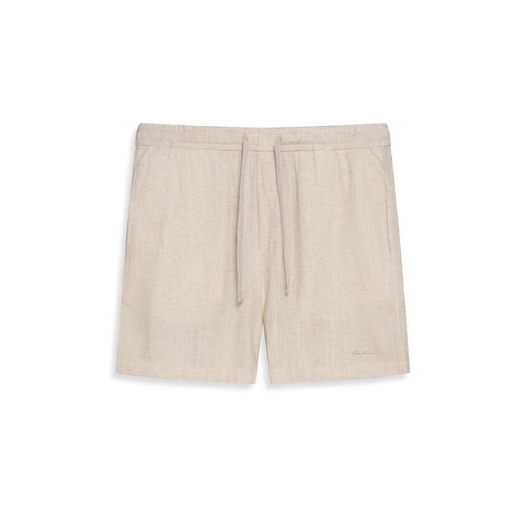 Quần Short Thun Linen Nam Length Form Regular