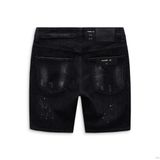 Quần Short Jeans Splater Slim Dark Gray