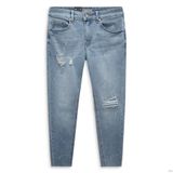 Quần Jeans Skinny Torn Blue Wash