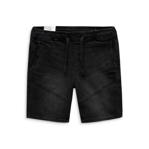 Quần Short Jean Lưng Thun Phối Rập