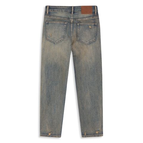 Quần Jeans Slimfit Brown Faded Ripped Detail