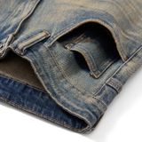 Quần Jeans Slimfit Brown Faded Ripped Detail