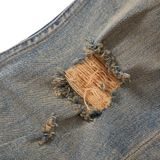 Quần Jeans Slimfit Brown Faded Ripped Detail