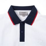 Áo Polo Nam Trơn Phối Viền Cổ Stripe Collar With Logo Form Regular