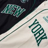 Áo Sơ Mi Nam Tay Ngắn Cổ Chữ V Baseball New York Form Relaxed