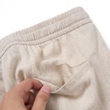 Quần Short Thun Linen Nam Length Form Regular