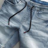 Quần Short Jean Lưng Thun Wash