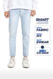 Quần Smart Jean Nam Xanh Nhạt Trơn Co Giãn Thông Minh Form Smart Fit